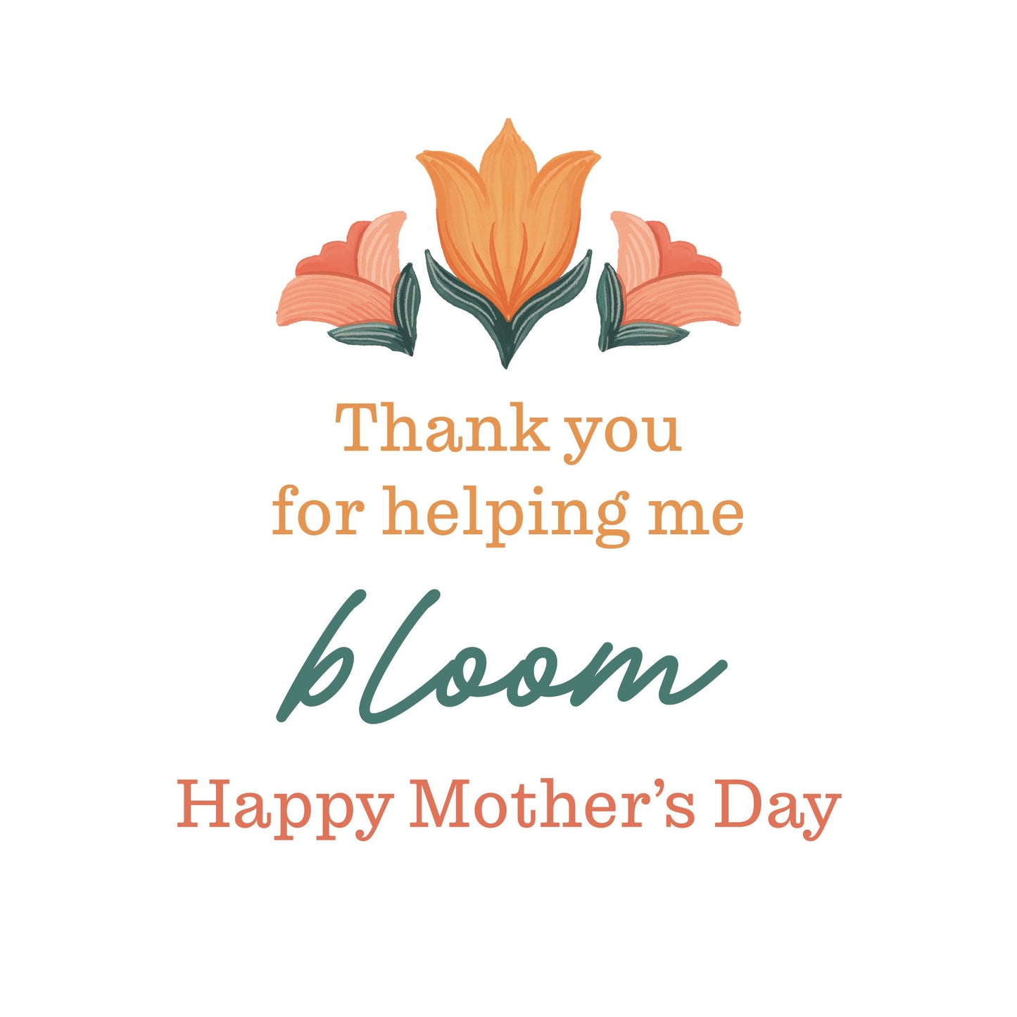 (6-Pack) Floral Mother’s Day Card – Tulips for Mom Card