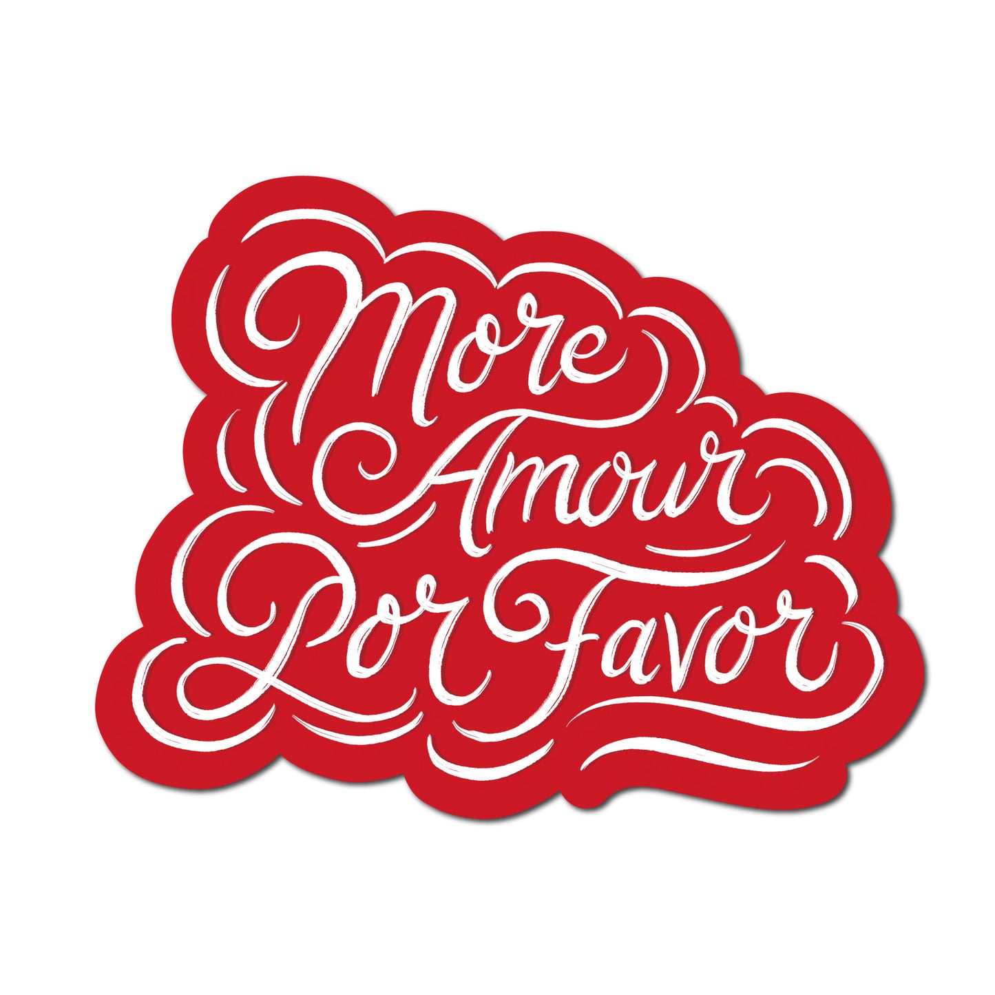 (6-Pack) "More Amour Por Favor" Sticker