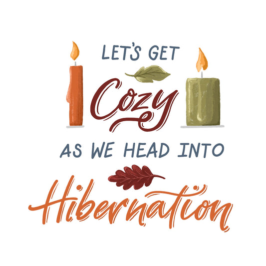 (6-Pack) Cozy Fall Card – Autumn Bear Fireplace Greeting Card