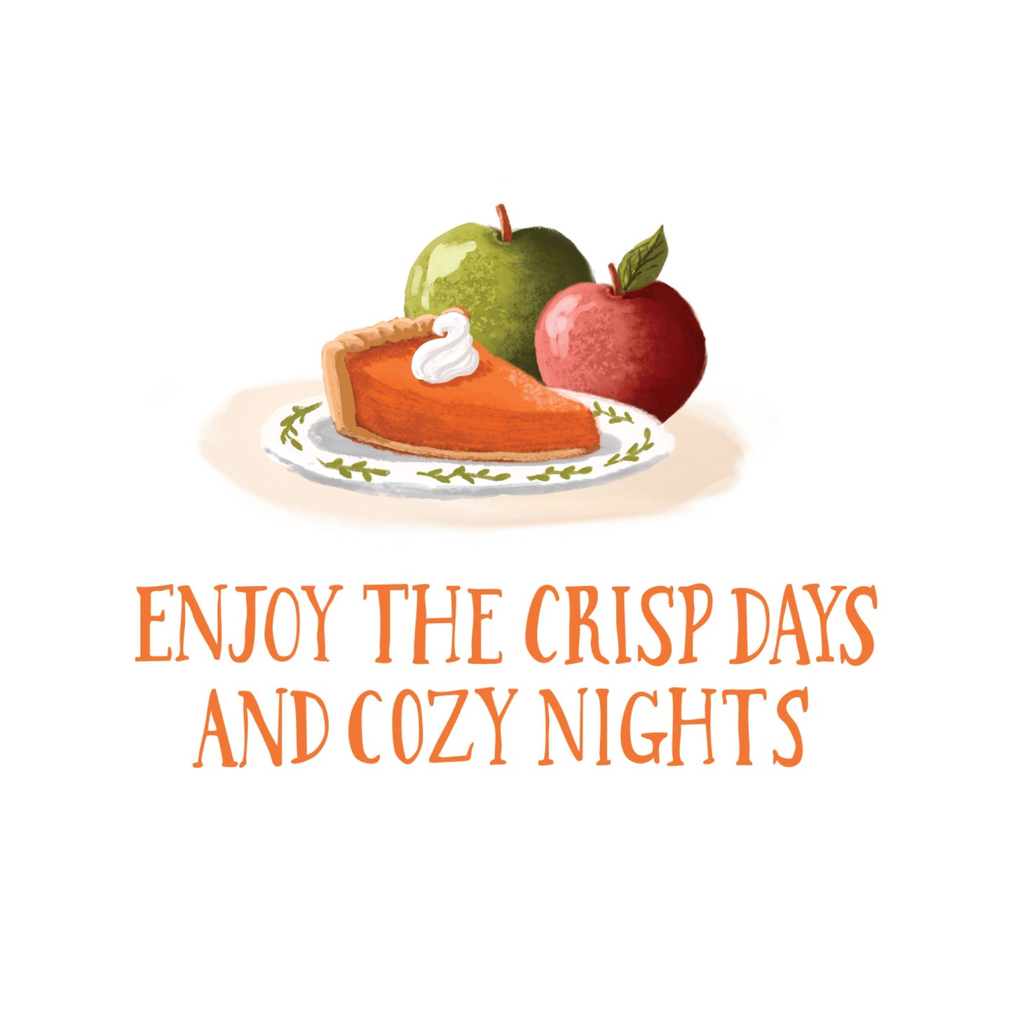 (6-Pack) Happy Fall Card – Cozy Autumn Greeting Card with Pumpkin & Leaves