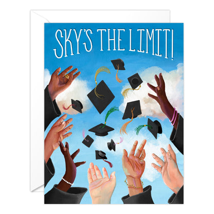(6-Pack) Graduation Card – Sky’s the Limit Graduation Congratulations Card