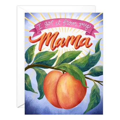 (6-Pack) Funny Mother’s Day Card – You Gave Me the Best Assets Peach Card