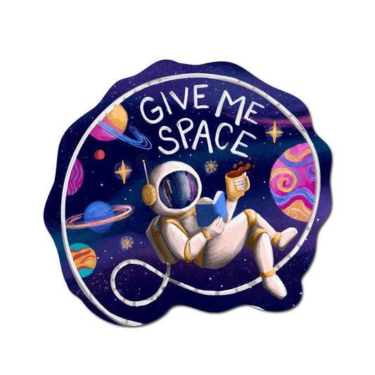 (6-Pack) "Give me Space" Sticker