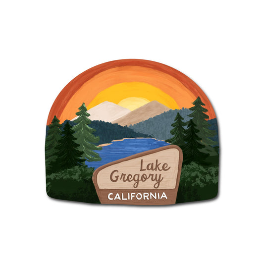 (6-Pack) Lake Gregory California Sticker | Mountain Lake & Outdoor Adventure Vinyl Sticker