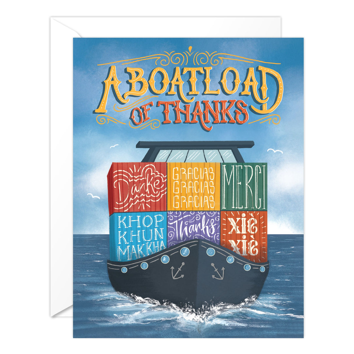 Boatload (6-PACK) A Boatload of Thanks – Golden Peach Greetings - Wholesale