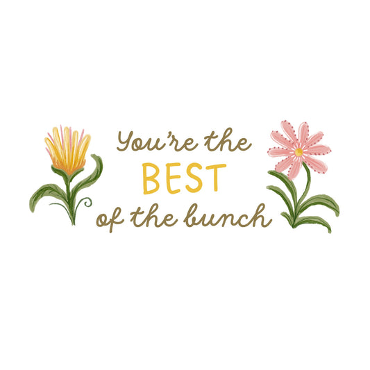 (6-Pack) Floral Thank You Card - Symmetrical Flowers